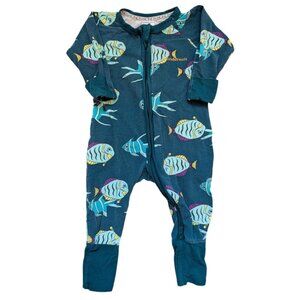 Bonds Wondersuit Turquoise Fish 3-6m